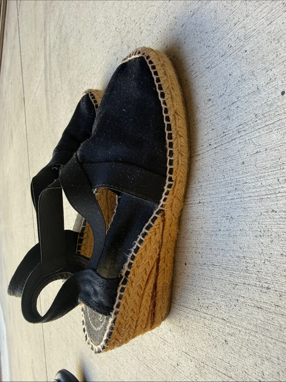 Toni Pons ‘Ter’ Black Slingback Espadrille Sandals – Size 6.5 / EU 37